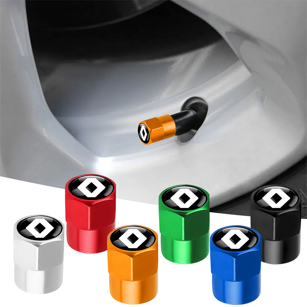 Tech Accessories Dacia - 4pc Car Tire Valve Cover Aluminum