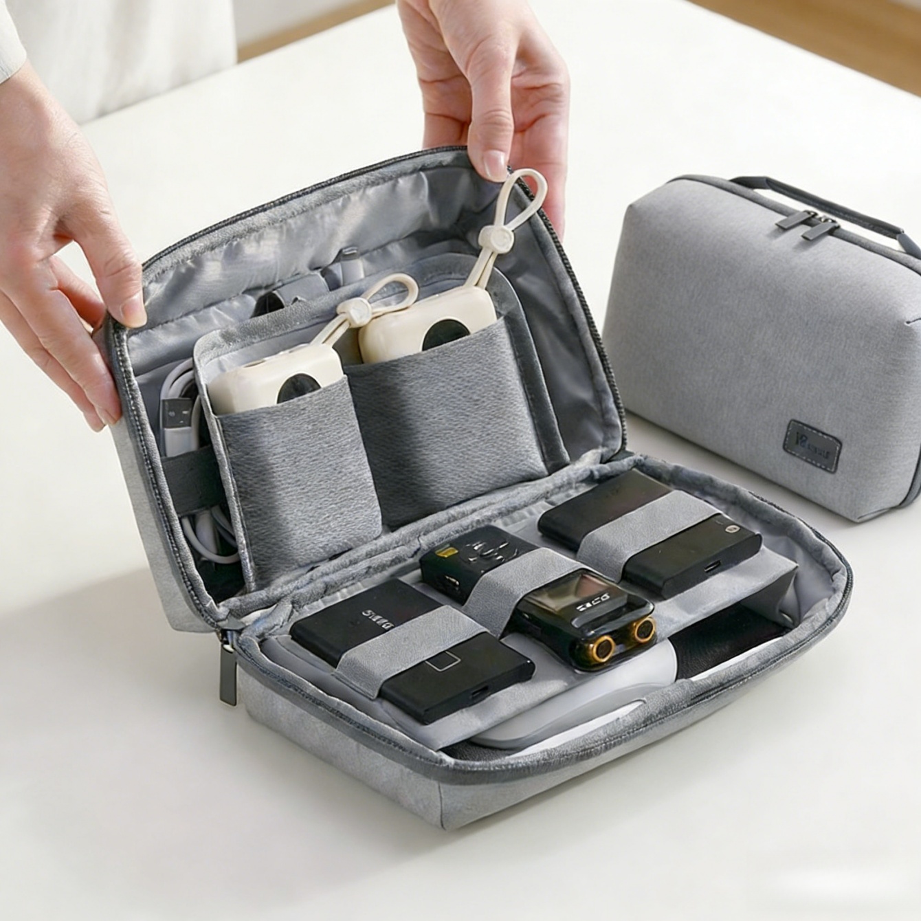 Tech Accessories Storage - 1Pc Electronics Organizer Travel Case, Water