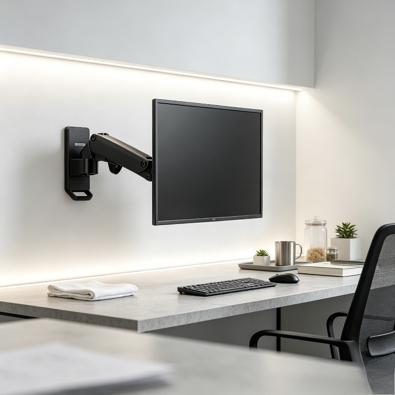 Monitor Arm Single - Gas Spring Full Motion Monitor Wall