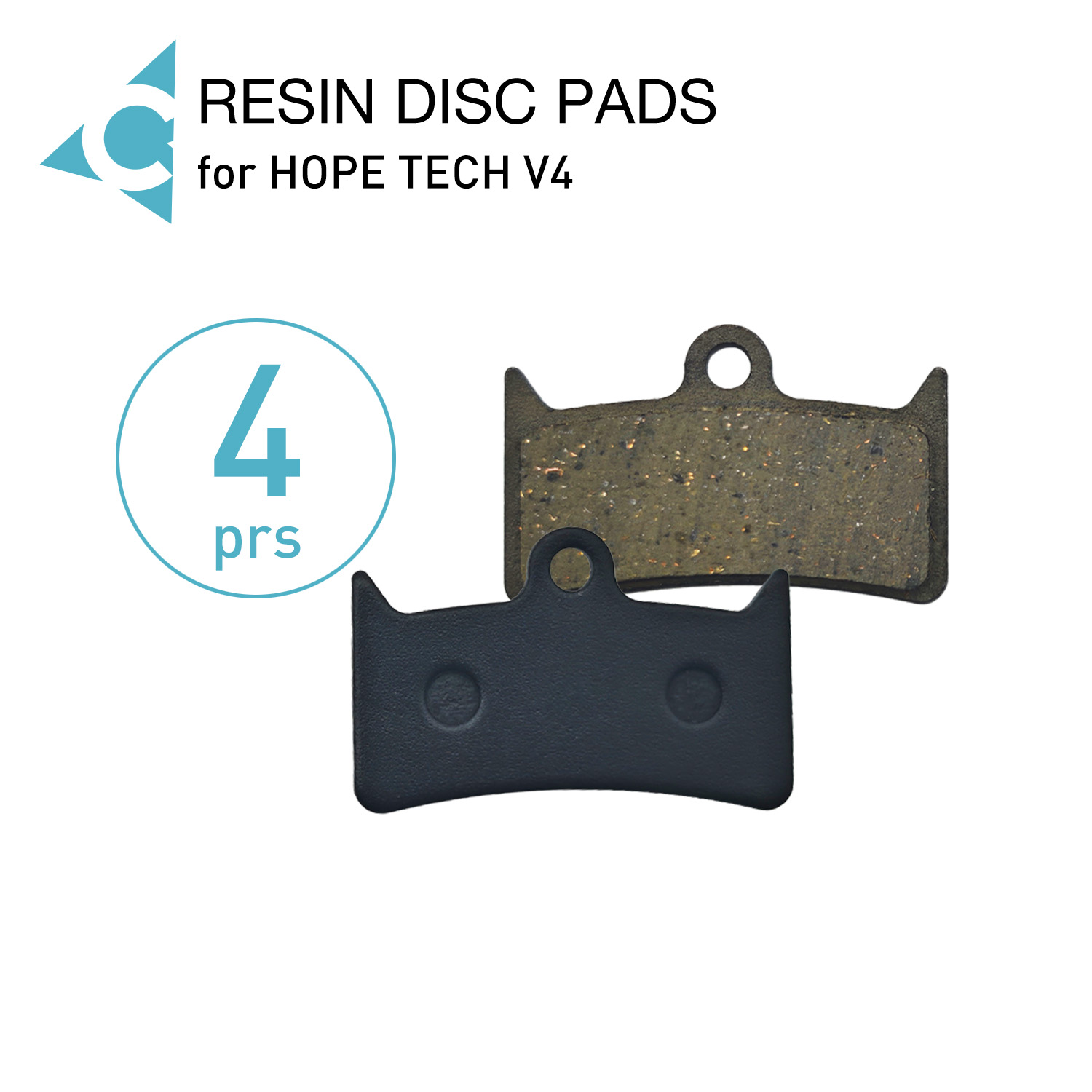 Tech Bike Accessories - 4 Pairs Bicycle Disc Brake Pads