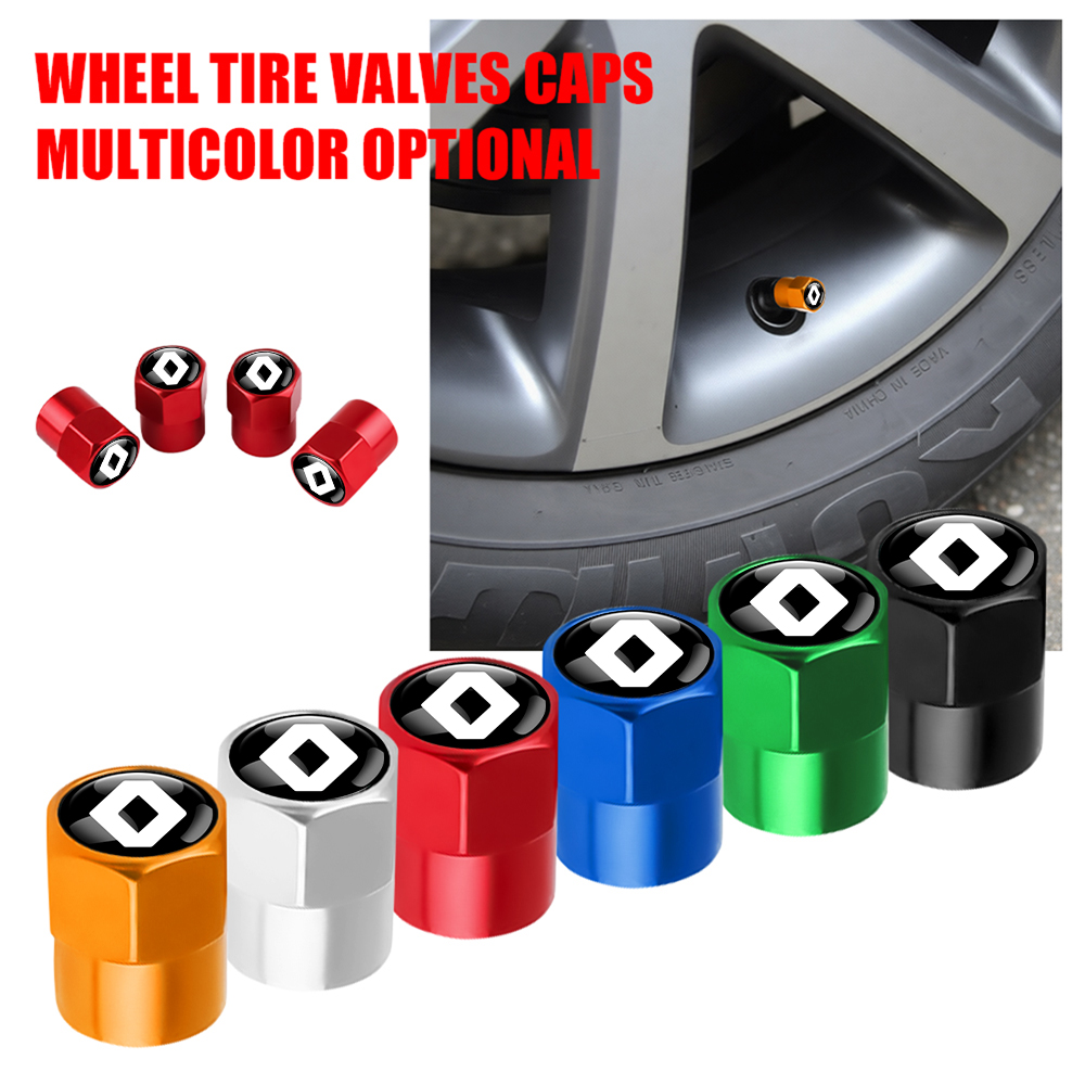 Tech Accessories Dacia - 4pc Metal Car Wheel Tire Valve
