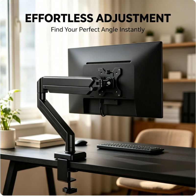 Monitor Arm Single - 14-32 Inch Single Monitor Mount Height