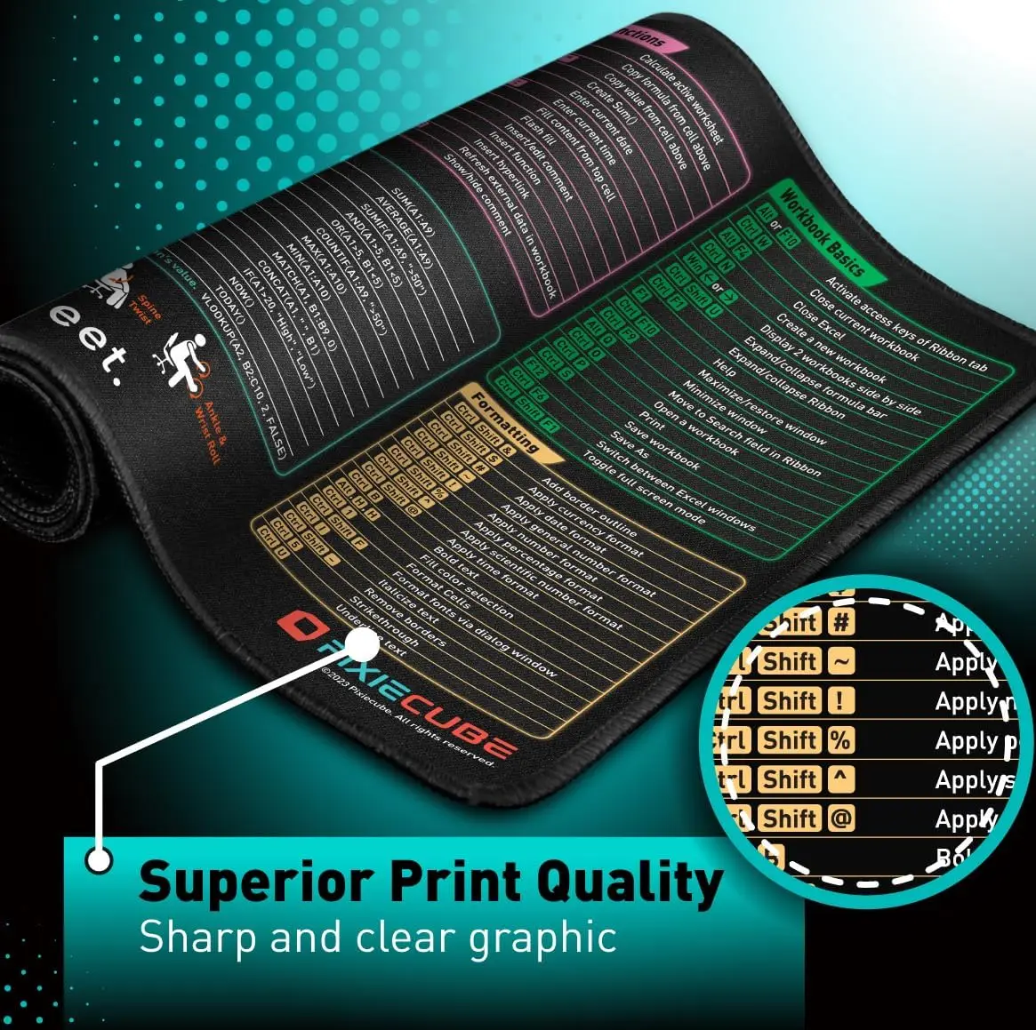 Office Excel Shortcut Large Mo - Tech Desktop Accessories 评论和价格