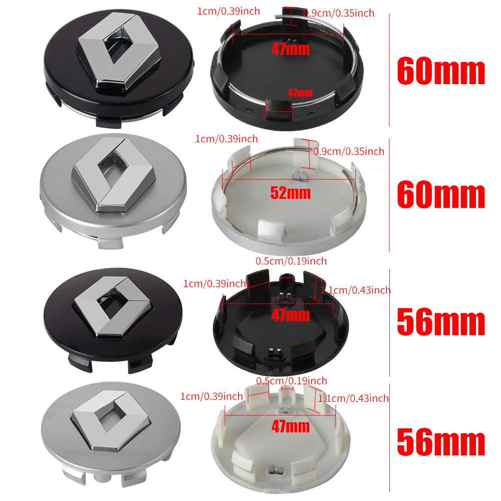 4Pcs 56/60mm Car Emblem Wheel  - Tech Accessories Dacia 评论和价格