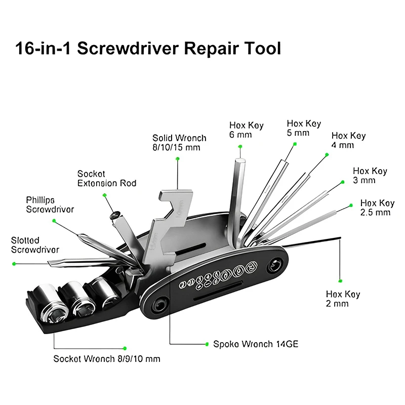 Portable Bicycle Repair Tools  - Useful Tech Accessories 评论和价格