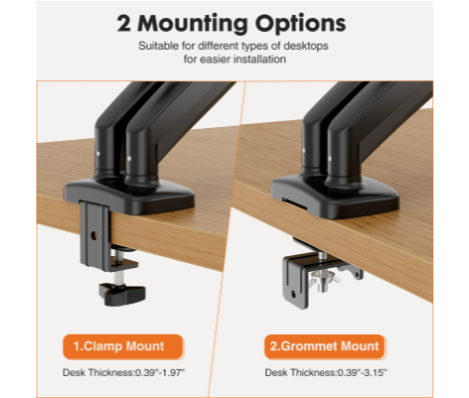 Dual Monitor Stand Arm, Gas Sp - Monitor Arm Single 评论和价格